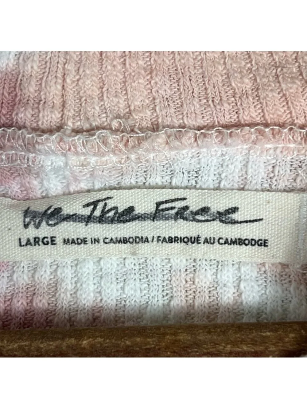 Free People We The Free Swirl Tie Dye Mock Neck Thermal Long Sleeve Size Large